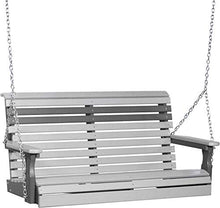 LuxCraft 4' Poly Rollback Plain Porch Swing, Made with Recycled Plastics