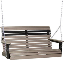 LuxCraft 4' Poly Rollback Plain Porch Swing, Made with Recycled Plastics