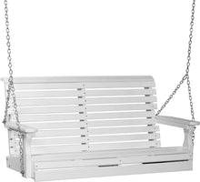 LuxCraft 4' Poly Rollback Plain Porch Swing, Made with Recycled Plastics