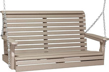 LuxCraft 4' Poly Rollback Plain Porch Swing, Made with Recycled Plastics