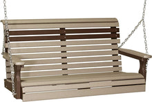 LuxCraft 4' Poly Rollback Plain Porch Swing, Made with Recycled Plastics