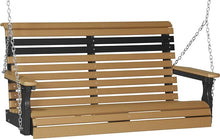 LuxCraft 4' Poly Rollback Plain Porch Swing, Made with Recycled Plastics