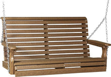 LuxCraft 4' Poly Rollback Plain Porch Swing, Made with Recycled Plastics
