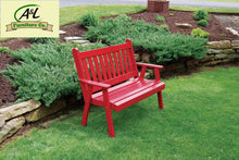A & L Furniture Co. Yellow Pine Traditional English Garden Bench (4ft, 5ft, and 6ft)