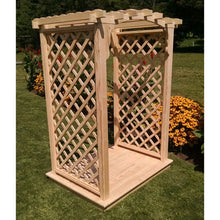 5 Foot Wide Jamesport Cedar Arbor with Deck by A&L Furniture