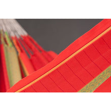 Flora Organic Cotton Kingsize Classic Hammock by La Siesta - Chilli - Swing Chairs Direct