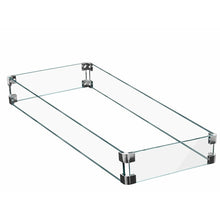 Fire Pit Rectangular Glass Wind Screen - 04