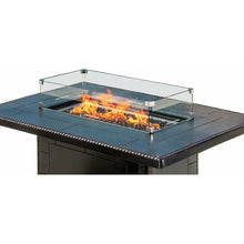 Fire Pit Rectangular Glass Wind Screen - 02