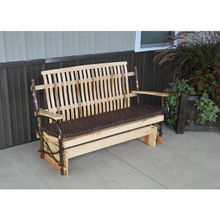 Made with real hickory sticks and rustic hickory slats and arms Hickory sticks are steamed and hand bent to give each piece its own unique look & character Handcrafted in the USA Some assembly required Amish craftsmen pay great attention to each detail Woodworkers select each piece of wood for its grain and other individual characteristics Polyurethane finish