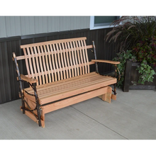 Made with real hickory sticks and rustic hickory slats and arms Hickory sticks are steamed and hand bent to give each piece its own unique look & character Handcrafted in the USA Some assembly required Amish craftsmen pay great attention to each detail Woodworkers select each piece of wood for its grain and other individual characteristics Polyurethane finish