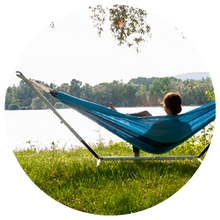 Nautico Steel Stand for Double Hammocks, Cool Grey, by La Siesta