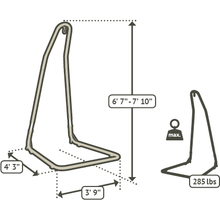Mediterraneo Steel Stand for Basic Hammock Chairs, Anthracite, by La Siesta