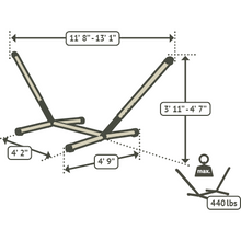 Nautico Steel Stand for King Size Hammocks, Cool Grey, by La Siesta