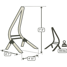 Vela Hammock Stand , Spruce Wood, for La Siesta Lounger Hammock Chairs - Caramel