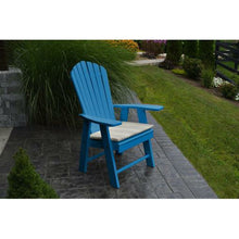 The A & L Furniture Recycled Plastic Upright Adirondack Chair is different from your standard Adirondack chair.  This Adirondack sits higher with a straight seat, unlike most Adirondack chairs that have an angled seat.  This Chair does not lean as far back as the standard Adirondack chairs, making it easier to get in and out of.  This handsome chair will be a great addition to your outdoor needs.