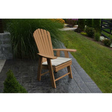 The A & L Furniture Recycled Plastic Upright Adirondack Chair is different from your standard Adirondack chair.  This Adirondack sits higher with a straight seat, unlike most Adirondack chairs that have an angled seat.  This Chair does not lean as far back as the standard Adirondack chairs, making it easier to get in and out of.  This handsome chair will be a great addition to your outdoor needs.