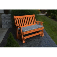 The sharp, clean lines of the lovely A & L Furniture Recycled Plastic 5 ft. Traditional English Outdoor Glider Loveseat create an attractive addition to your garden or patio without detracting from your beautiful foliage or other decor. Sit and admire the space surrounding you while gliding gently back and forth; it's bound to be the best part of your day.