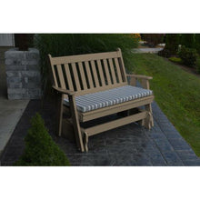 The sharp, clean lines of the lovely A & L Furniture Recycled Plastic 5 ft. Traditional English Outdoor Glider Loveseat create an attractive addition to your garden or patio without detracting from your beautiful foliage or other decor. Sit and admire the space surrounding you while gliding gently back and forth; it's bound to be the best part of your day.