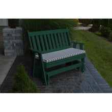 The sharp, clean lines of the lovely A & L Furniture Recycled Plastic 5 ft. Traditional English Outdoor Glider Loveseat create an attractive addition to your garden or patio without detracting from your beautiful foliage or other decor. Sit and admire the space surrounding you while gliding gently back and forth; it's bound to be the best part of your day.