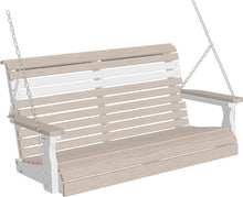 LuxCraft 4' Poly Rollback Plain Porch Swing, Made with Recycled Plastics