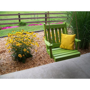 A & L Furniture Co. Yellow Pine 2ft Traditional English Chair Swing