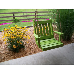 A & L Furniture Co. Yellow Pine 2ft Traditional English Chair Swing