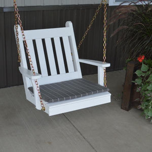 A & L Furniture Co. Yellow Pine 2ft Traditional English Chair Swing