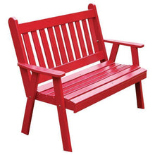 A & L Furniture Co. Yellow Pine Traditional English Garden Bench (4ft, 5ft, and 6ft)