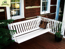 A & L Furniture Co. Yellow Pine Traditional English Style Porch Swing (4ft, 5ft and 6ft)