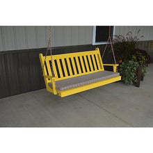 A & L Furniture Co. Yellow Pine Traditional English Style Porch Swing (4ft, 5ft and 6ft)