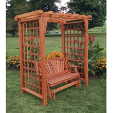 6 Foot Wide Lexington Cedar Arbor with Glider by A&L Furniture