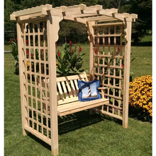 6 Foot Wide Lexington Cedar Arbor with Swing by A&L Furniture