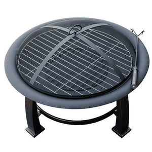 30" Wood Burning Firepit with Cooking Grate - 02