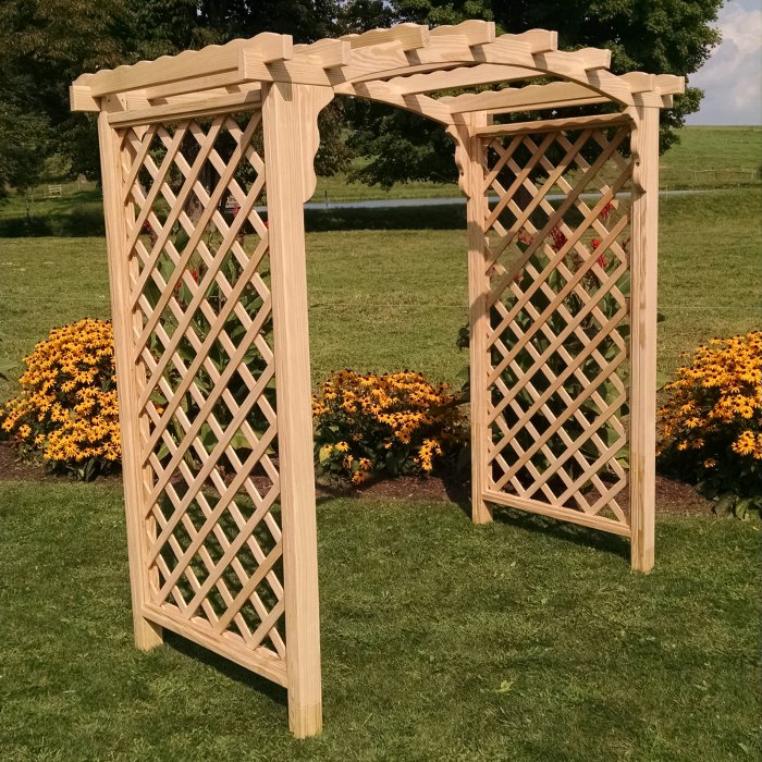 6 Foot Wide Jamesport  Cedar Arbor by A&L Furniture