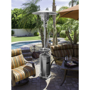 87" Tall Outdoor Patio Heater with Metal Table - 01