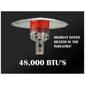 87" Tall Outdoor Patio Heater with Table - 09