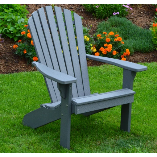 The Amish carefully handcraft the chairs in Pennsylvania. There are no visible screws on the backrest of the chairs t which gives you a completely authentic appearance. The pitch of this recycled plastic Adirondack chair is perfect and you will enjoy every minute that you sit in them all season long.