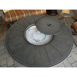Brushed Wood Round Fire Pit - 02
