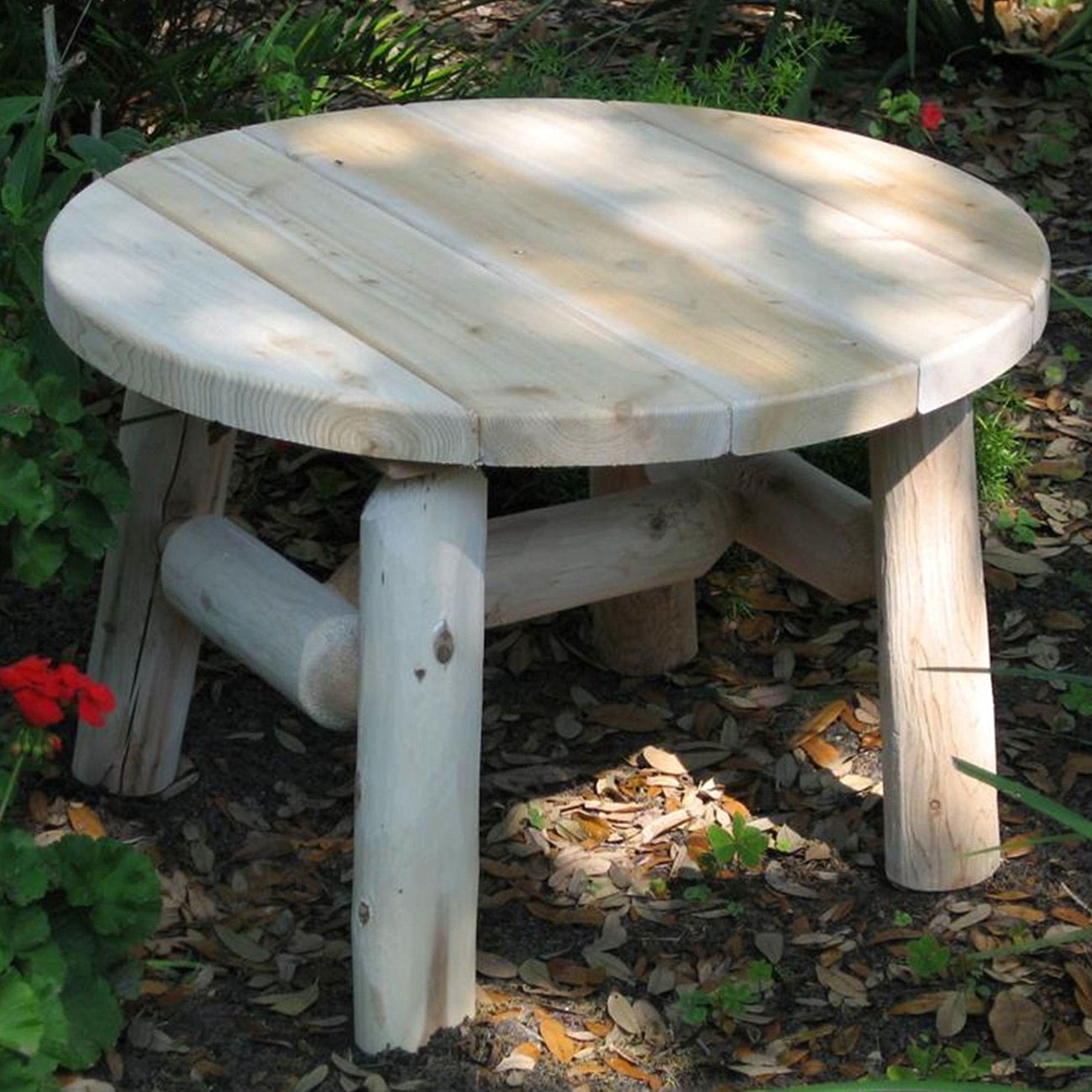 Lakeland Mills Cedar Log Round Coffee Table
