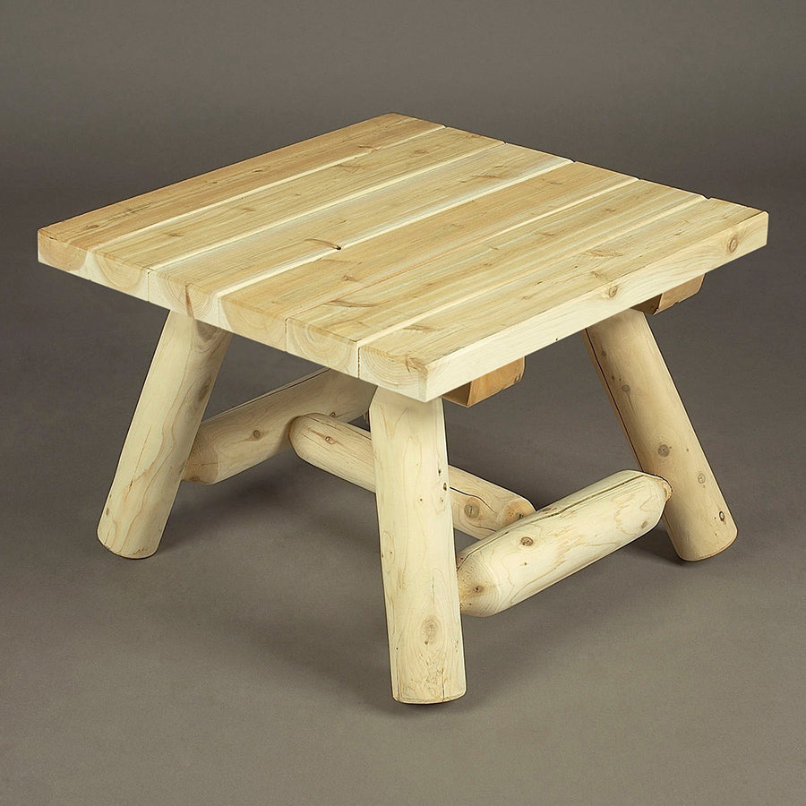 Cedar Looks 24″ Square Log Coffee Table