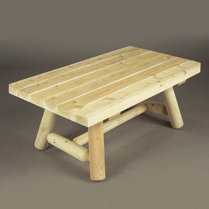 Cedar Looks Log Rectangular Coffee Table