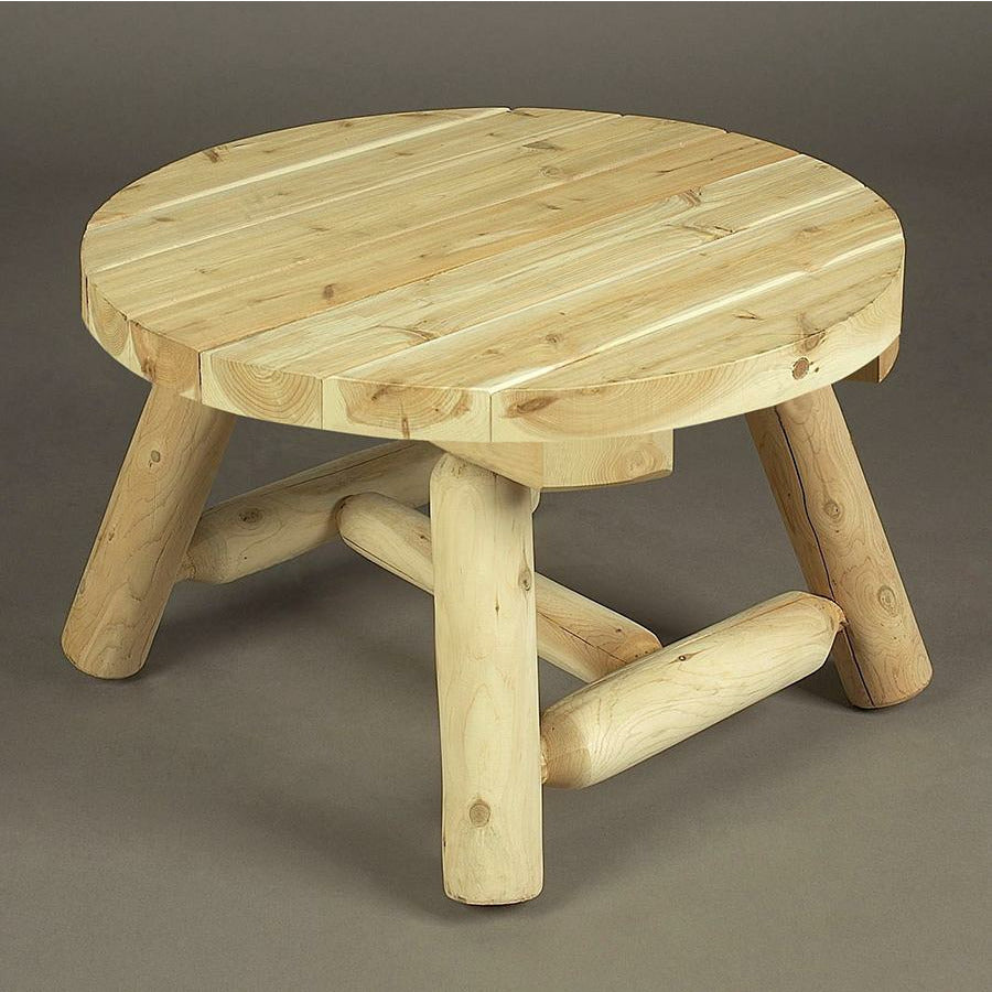 Cedar Looks Round Log Coffee Table