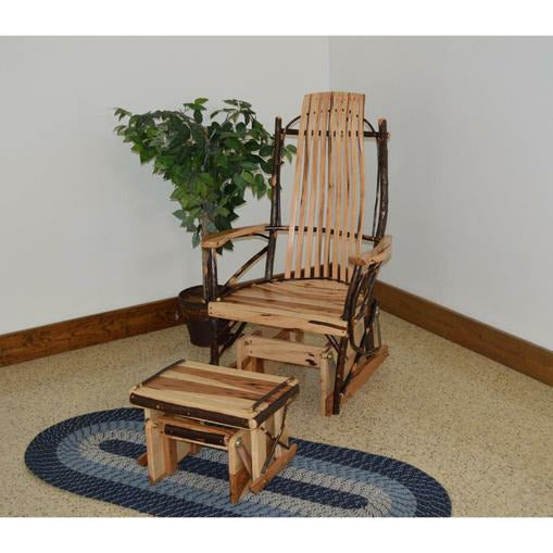 A & L Furniture Co. Amish Bentwood Hickory Glider Rocker with Gliding ...