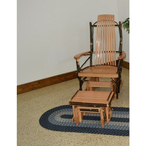 A & L Furniture Co. Amish Bentwood Hickory Glider Rocker with Gliding ...