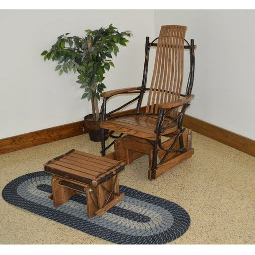 A & L Furniture Co. Amish Bentwood Hickory Glider Rocker with Gliding ...