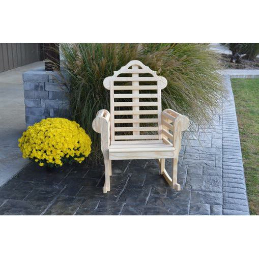 The perfect rocker for a relaxing break Solid Knot free Yellow Pine Add the weatherproofed cushion and have it shipped with the Chair Handcrafted in the USA