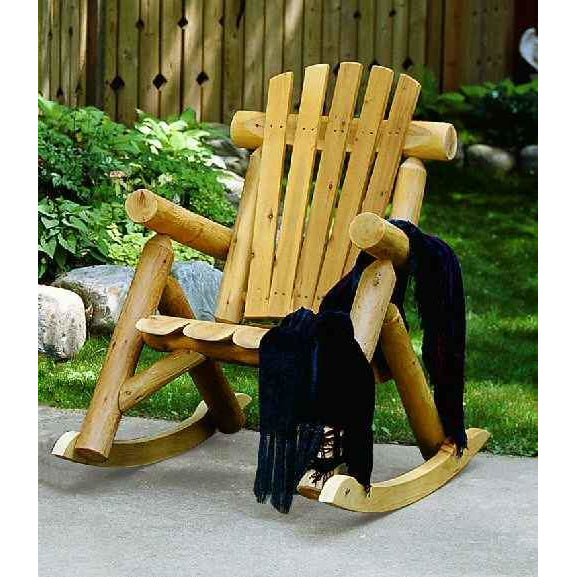 Lakeland Mills Log Rocking Chair - Swing Chairs Direct