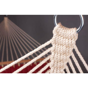 Alabama Quilted Kingsize Spreader Bar Hammock by La Siesta - Red Pepper - Swing Chairs Direct