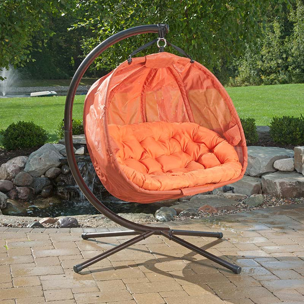 Flower House Pumpkin Love Seat Chair with Cushion Swing