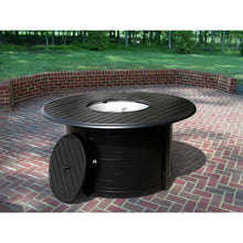 Round Slatted Cast Aluminum Fire Pit - 06